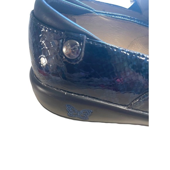 Alegria Blue Snakeskin Keli Clogs Slip On KEL-165 Size 8/39 Nurse Work Shoes - Picture 3 of 9